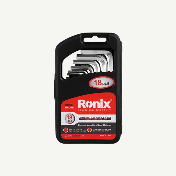 Ronix - 18Pcs Short Hex Key Set [Rh2051]