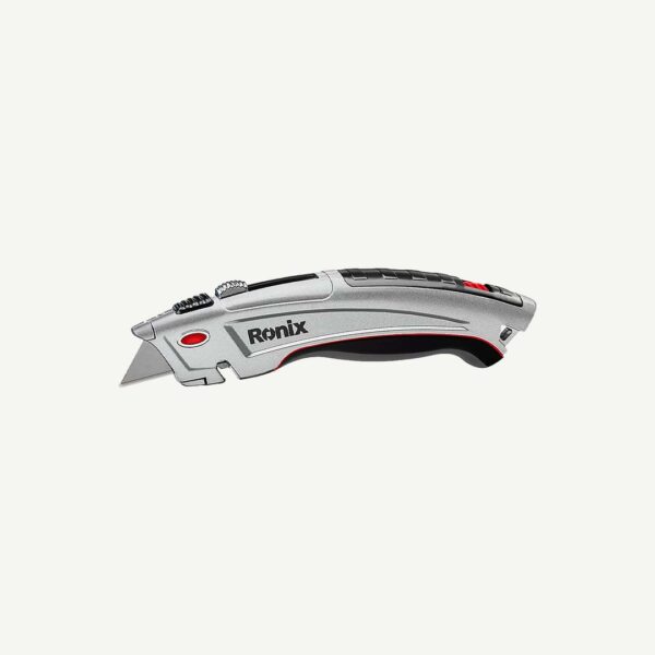 Ronix - Knife Cutter Zinic Retractable Cutter, 19Mm , Aluminum Handle[Rh3010]