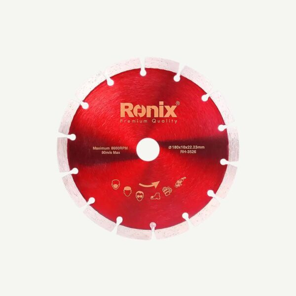 Ronix - Segmented Diamond Blade 180Mm Dry 10 X 22.23 [Rh3526]