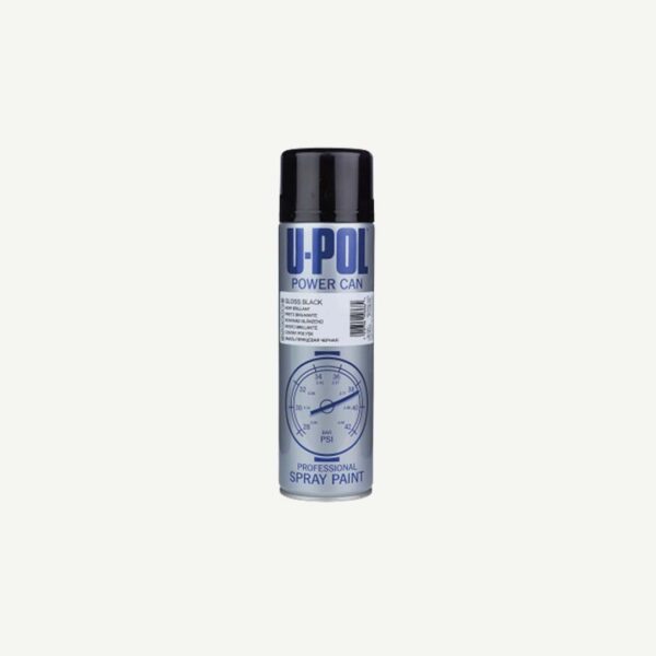 U-Pol Power Can Satin Black Aerosoln 500Ml