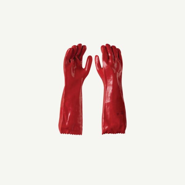 Pvc Glove - Red 45Cm