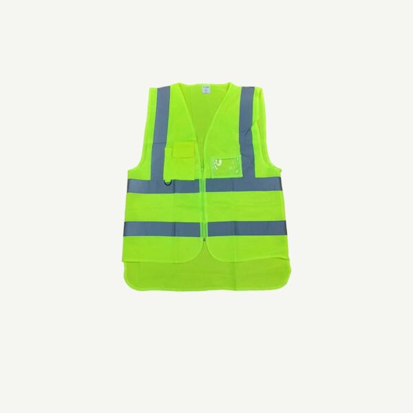 High Reflective Safety Vest With Pocket & Zip Yellow Green/Black Size: Xl