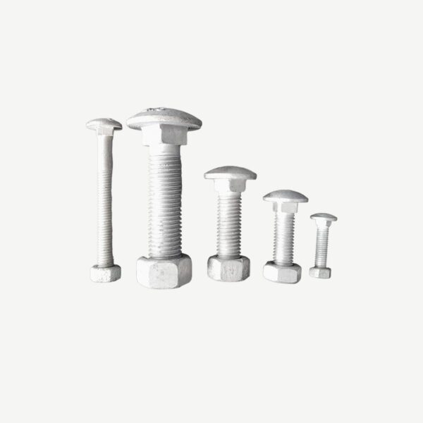 Bolt & Nut Cup Head Hot Dipped Galvanized M10 X 200Mm Grade 4.6
