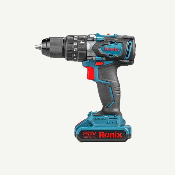 Ronix - Brushless Hammer Drill 20V With 2 Batteries + Fast Charger [8900K]