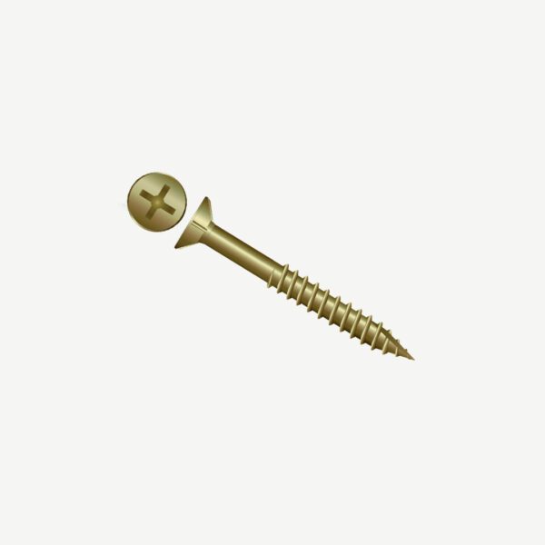 Collated Phillips Bugle Yellow Zinc Screw 6-18 X 32